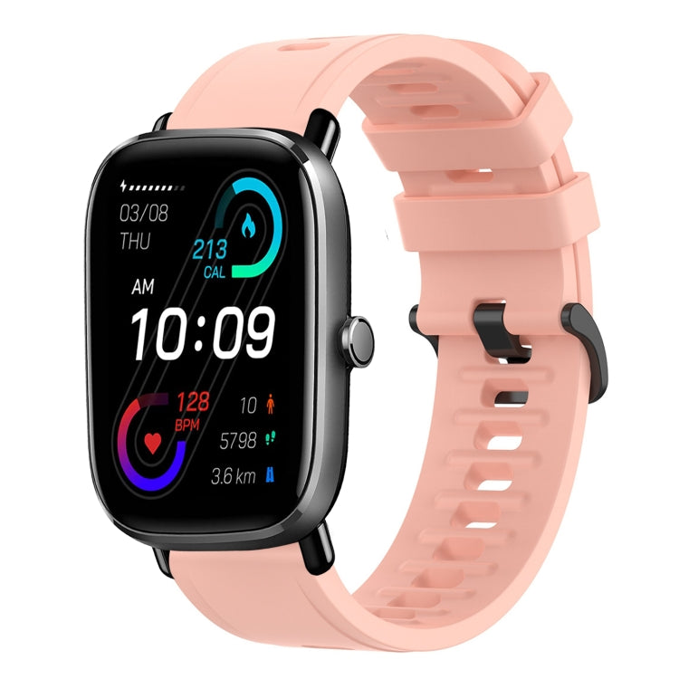 For Amazfit GTS 2 20mm Solid Color Soft Silicone Watch Band