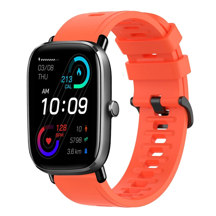 For Amazfit GTS 2 20mm Solid Color Soft Silicone Watch Band