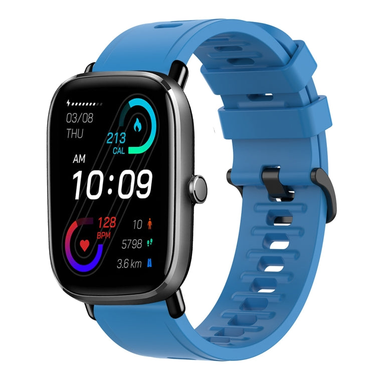 For Amazfit GTS 2 20mm Solid Color Soft Silicone Watch Band