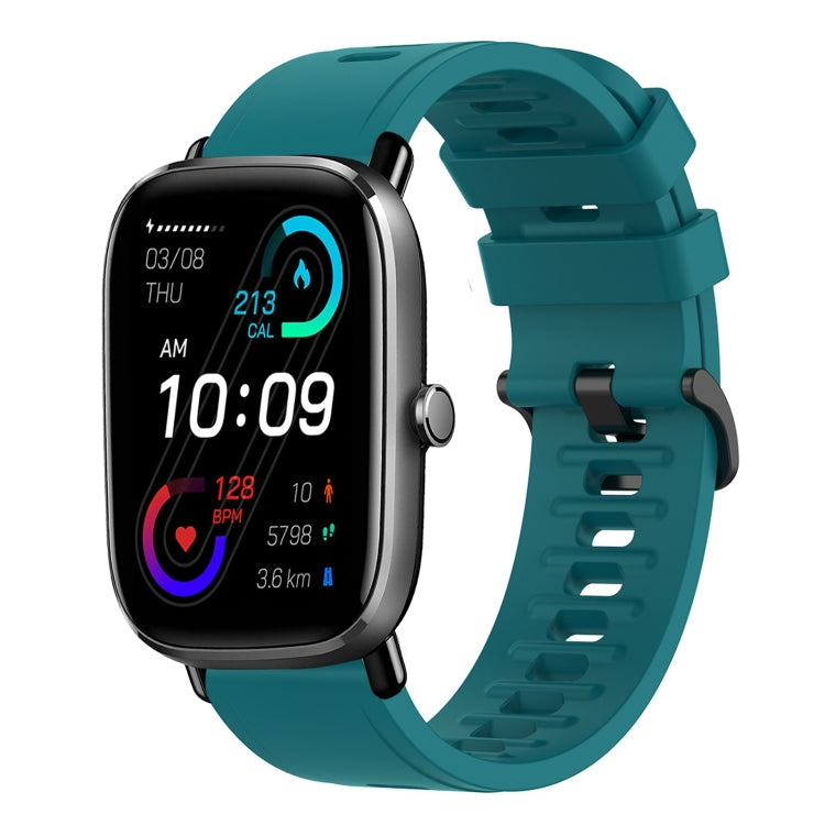 For Amazfit GTS 2 20mm Solid Color Soft Silicone Watch Band