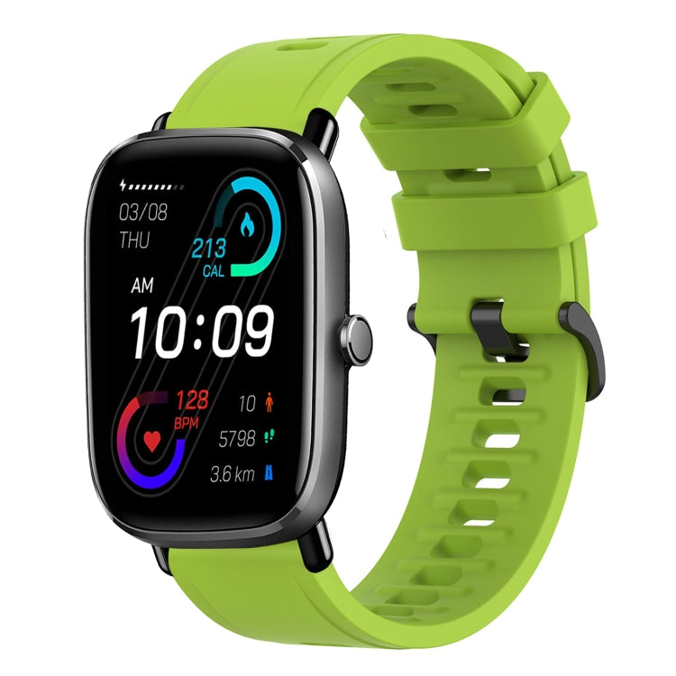 For Amazfit GTS 2 20mm Solid Color Soft Silicone Watch Band