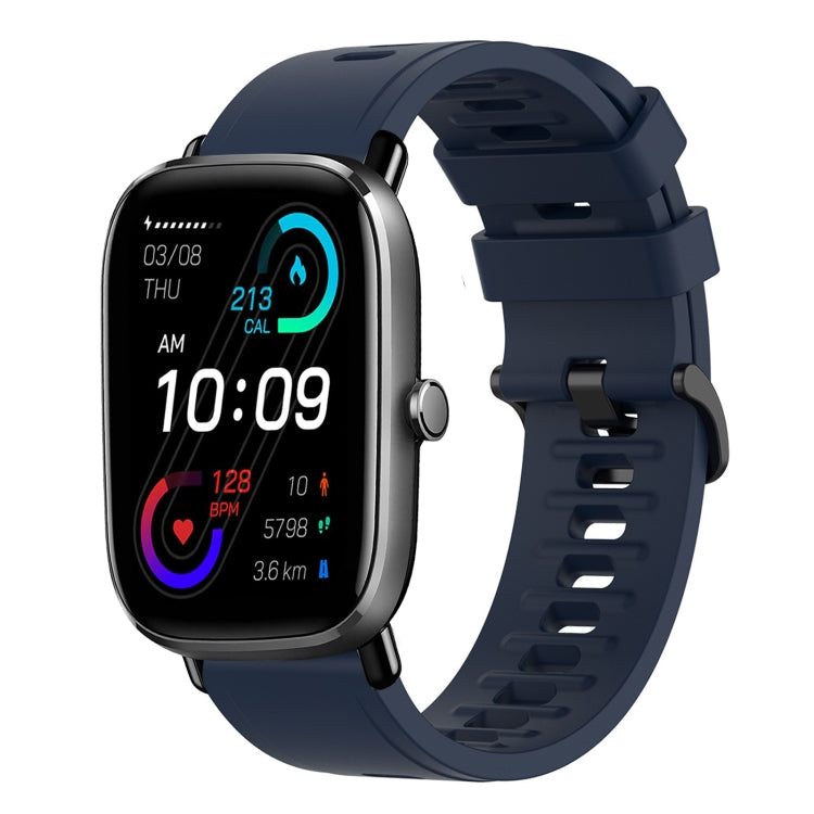For Amazfit GTS 2 20mm Solid Color Soft Silicone Watch Band