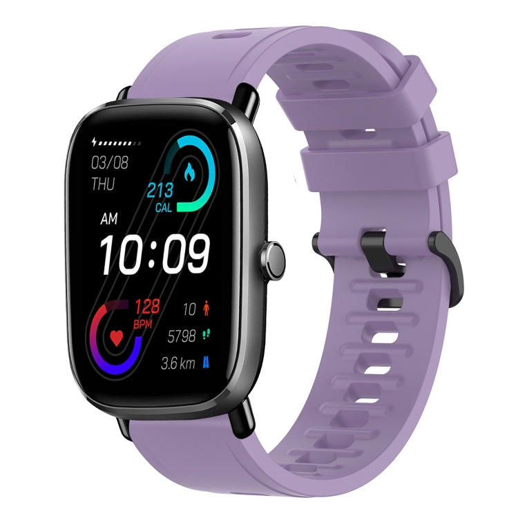 For Amazfit GTS 2 20mm Solid Color Soft Silicone Watch Band