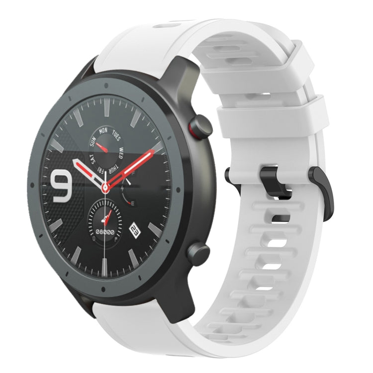 For Amazfit GTR 42mm 20mm Solid Color Soft Silicone Watch Band