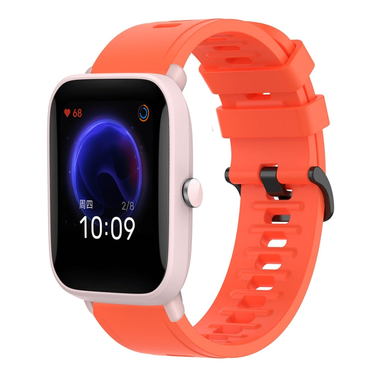 For Amazfit Pop Pro 20mm Solid Color Soft Silicone Watch Band