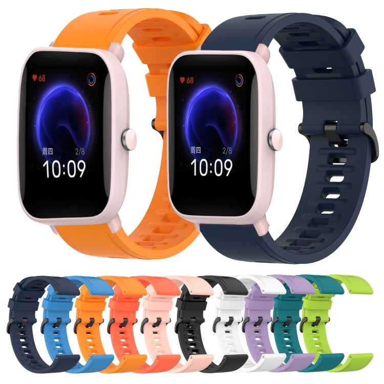 For Amazfit Pop Pro 20mm Solid Color Soft Silicone Watch Band