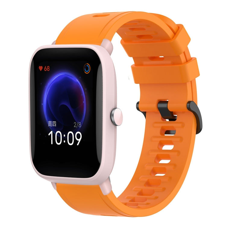 For Amazfit Pop 20mm Solid Color Soft Silicone Watch Band