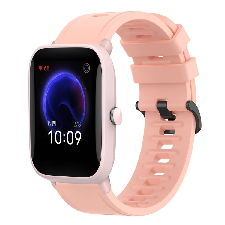 For Amazfit Pop 20mm Solid Color Soft Silicone Watch Band