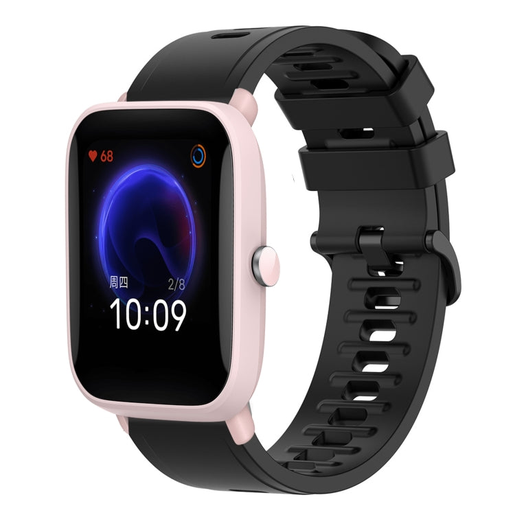 For Amazfit Pop 20mm Solid Color Soft Silicone Watch Band