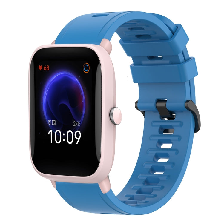 For Amazfit Pop 20mm Solid Color Soft Silicone Watch Band