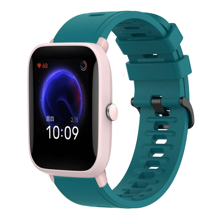 For Amazfit Pop 20mm Solid Color Soft Silicone Watch Band