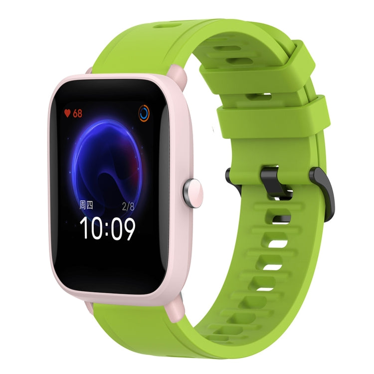 For Amazfit Pop 20mm Solid Color Soft Silicone Watch Band