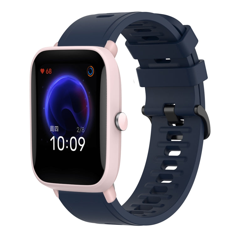 For Amazfit Pop 20mm Solid Color Soft Silicone Watch Band