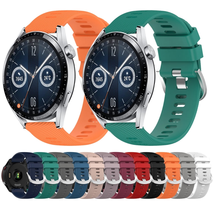 For Huawei Watch GT3 42mm 20mm Solid Color Soft Silicone Watch Band