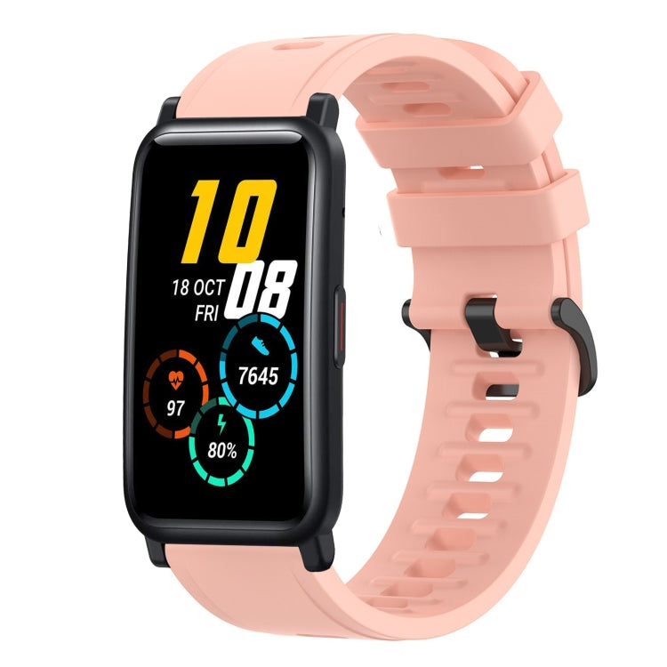 For Honor Watch ES 20mm Solid Color Soft Silicone Watch Band