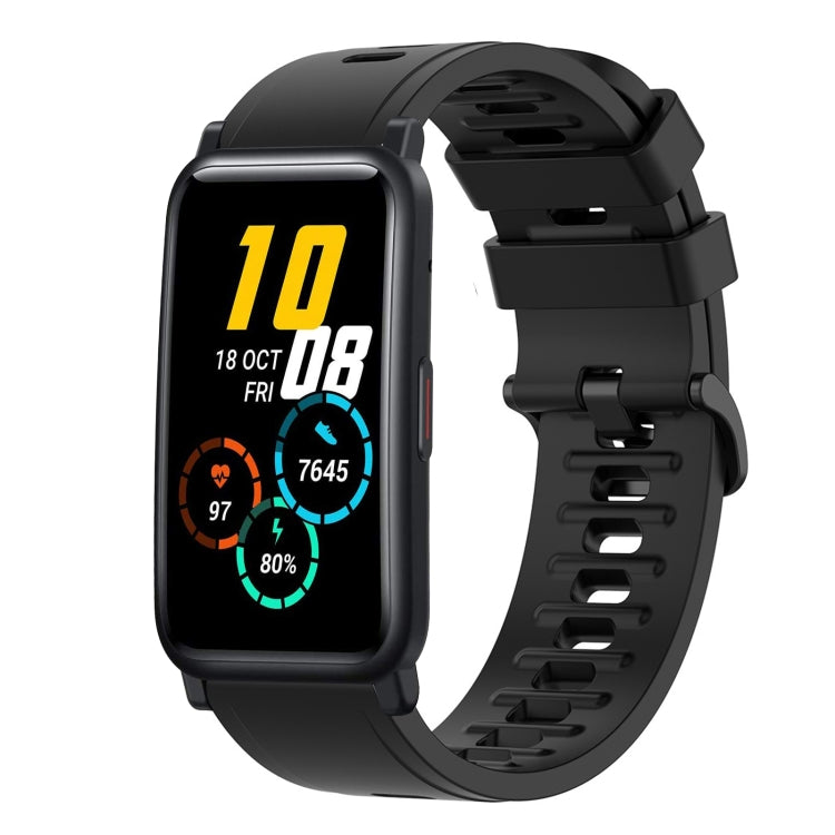For Honor Watch ES 20mm Solid Color Soft Silicone Watch Band