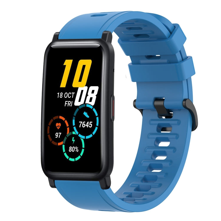 For Honor Watch ES 20mm Solid Color Soft Silicone Watch Band