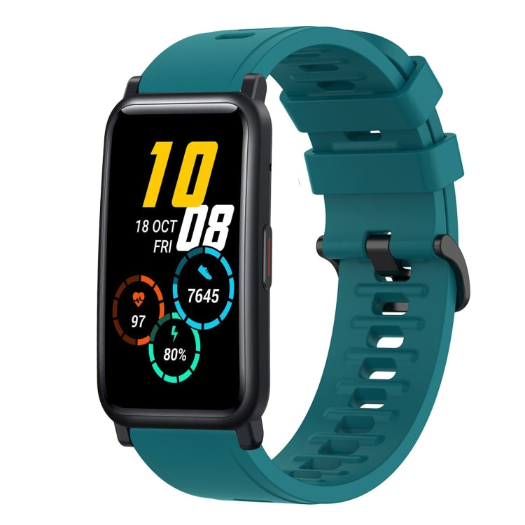For Honor Watch ES 20mm Solid Color Soft Silicone Watch Band