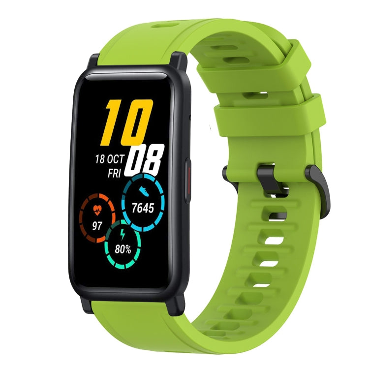 For Honor Watch ES 20mm Solid Color Soft Silicone Watch Band