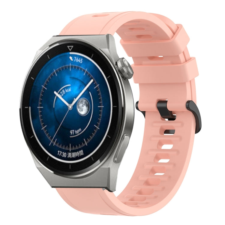 For Huawei Watch GT3 Pro 46mm 22mm Solid Color Soft Silicone Watch Band
