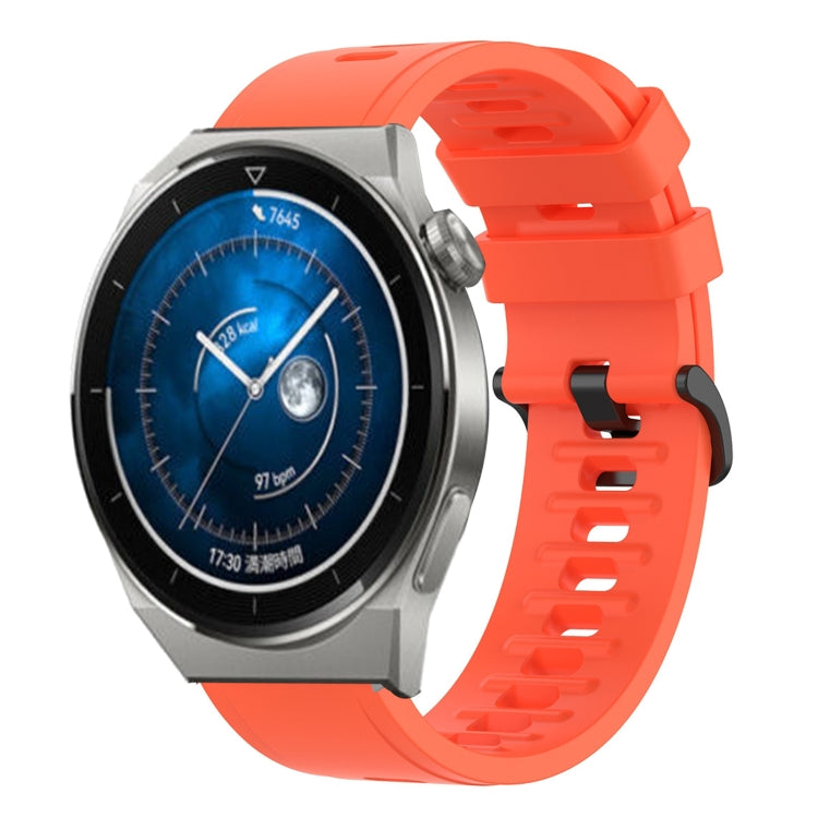 For Huawei Watch GT3 Pro 46mm 22mm Solid Color Soft Silicone Watch Band