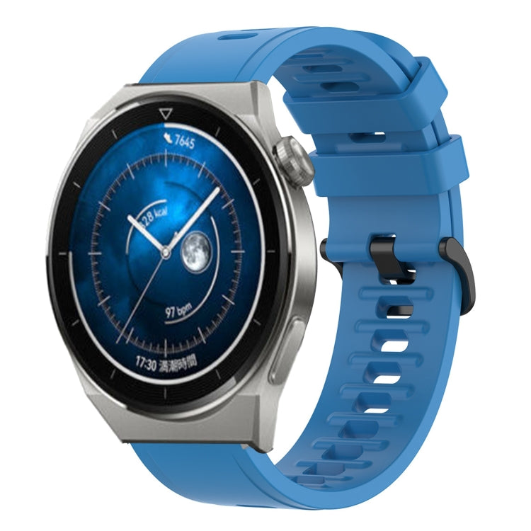For Huawei Watch GT3 Pro 46mm 22mm Solid Color Soft Silicone Watch Band