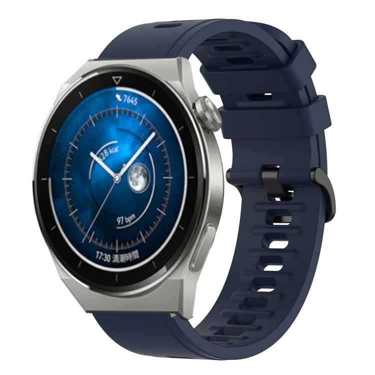 For Huawei Watch GT3 Pro 46mm 22mm Solid Color Soft Silicone Watch Band