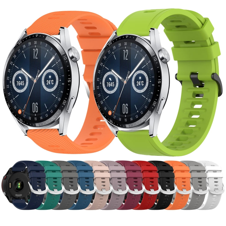 For Huawei Watch GT3 Pro 46mm 22mm Solid Color Soft Silicone Watch Band
