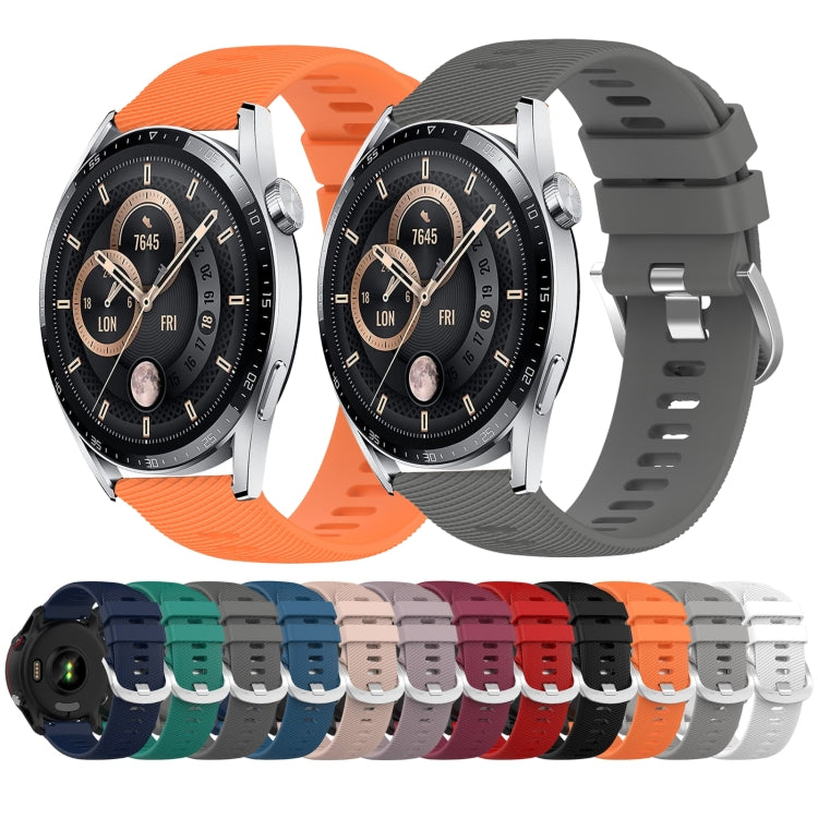 For Huawei Watch GT3 46mm 22mm Solid Color Soft Silicone Watch Band