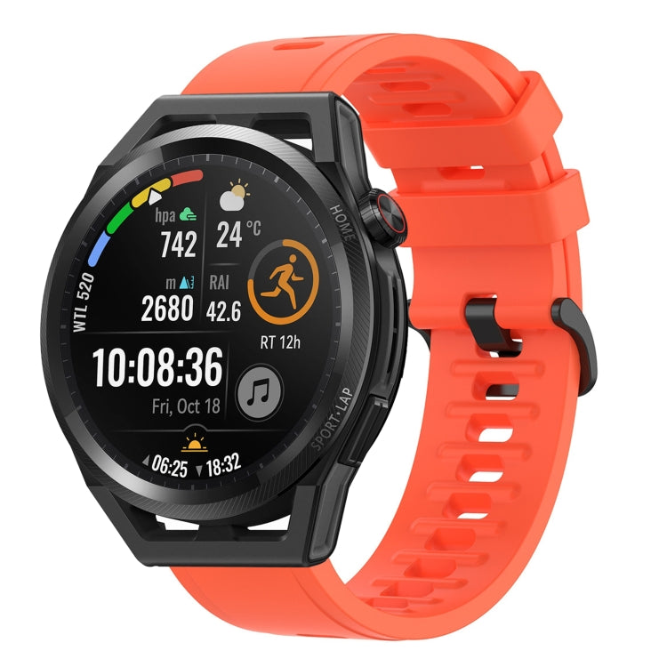 For Huawei Watch GT Runner 22mm Solid Color Soft Silicone Watch Band