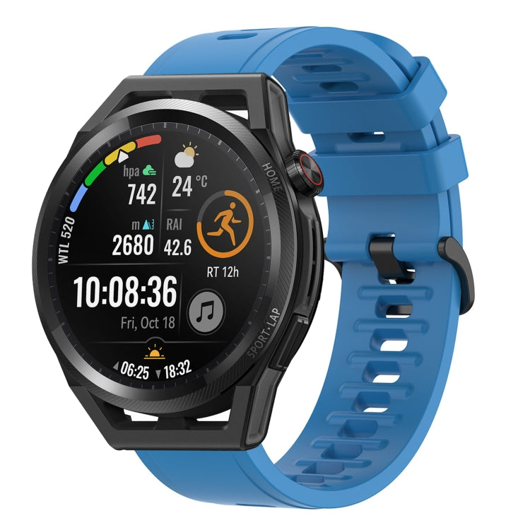 For Huawei Watch GT Runner 22mm Solid Color Soft Silicone Watch Band