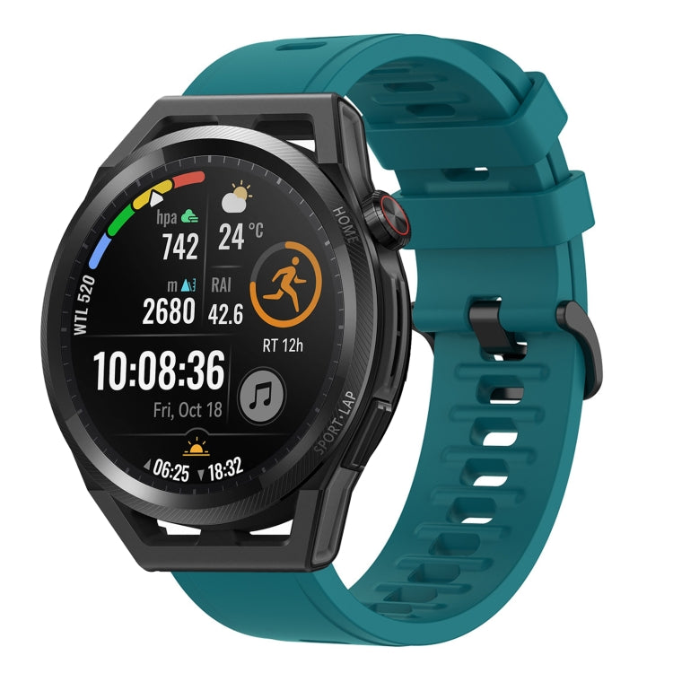 For Huawei Watch GT Runner 22mm Solid Color Soft Silicone Watch Band