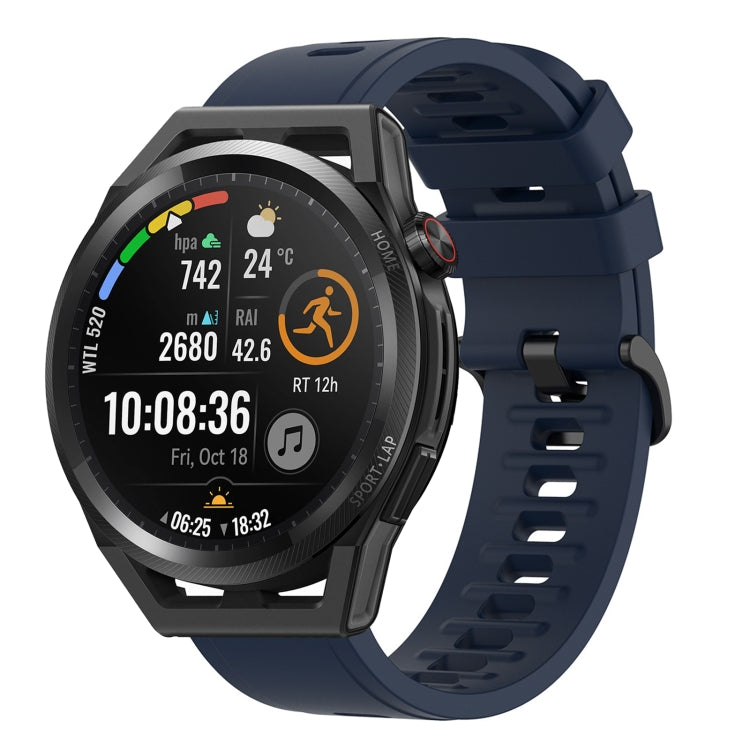 For Huawei Watch GT Runner 22mm Solid Color Soft Silicone Watch Band