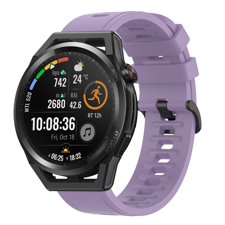For Huawei Watch GT Runner 22mm Solid Color Soft Silicone Watch Band