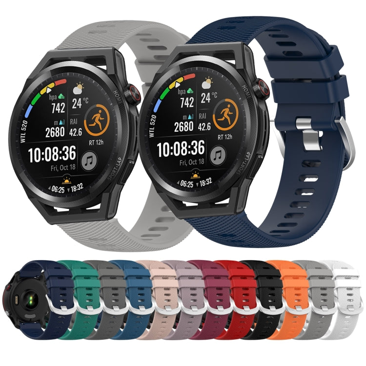 For Huawei Watch GT Runner 22mm Solid Color Soft Silicone Watch Band