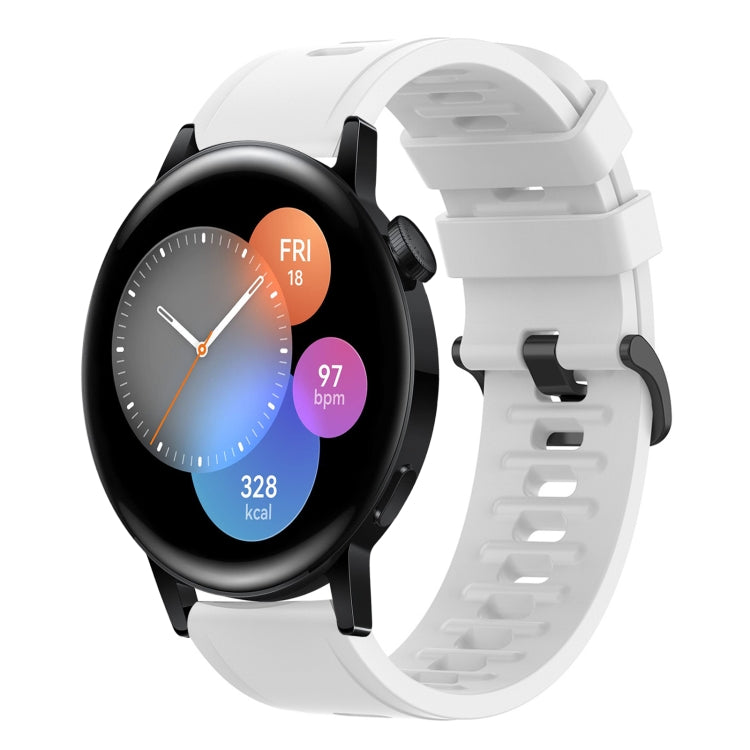 For Huawei Watch 3 22mm Solid Color Soft Silicone Watch Band