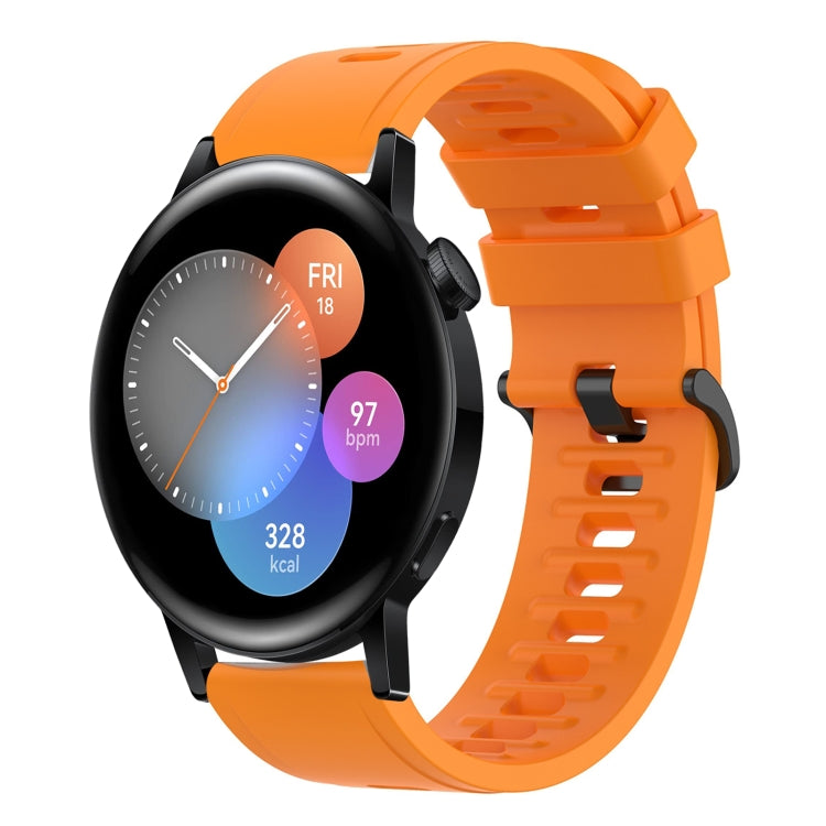 For Huawei Watch 3 22mm Solid Color Soft Silicone Watch Band