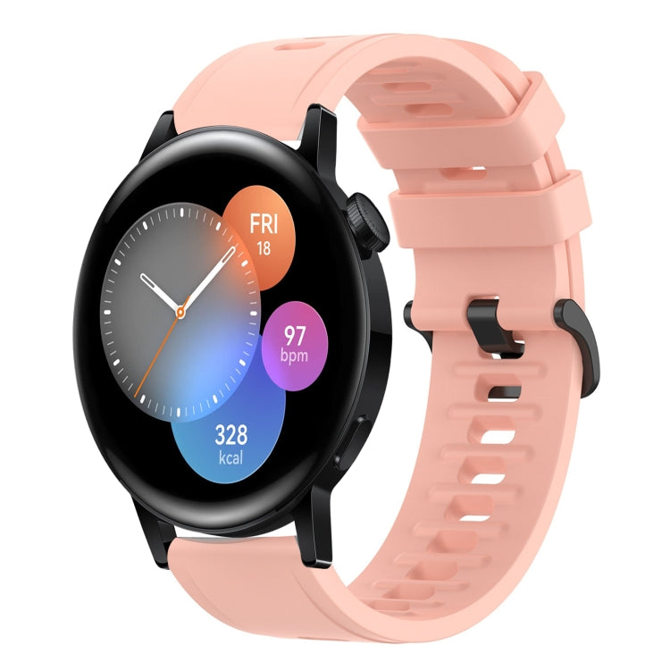 For Huawei Watch 3 22mm Solid Color Soft Silicone Watch Band