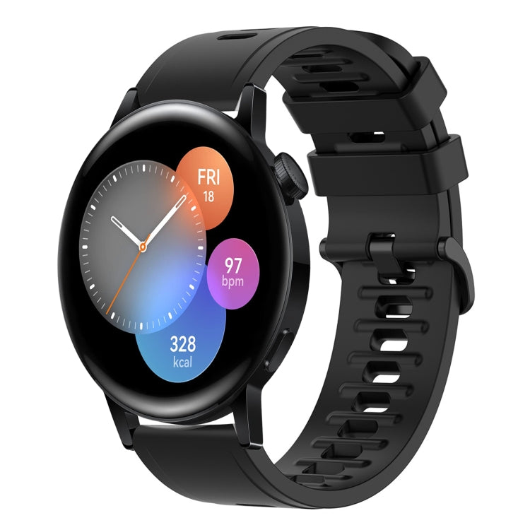 For Huawei Watch 3 22mm Solid Color Soft Silicone Watch Band