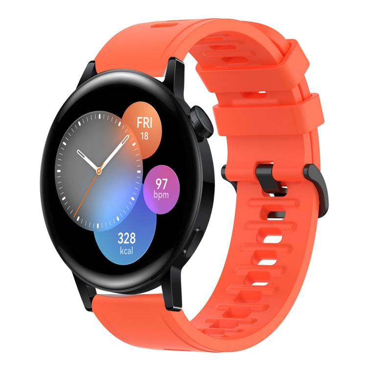 For Huawei Watch 3 22mm Solid Color Soft Silicone Watch Band