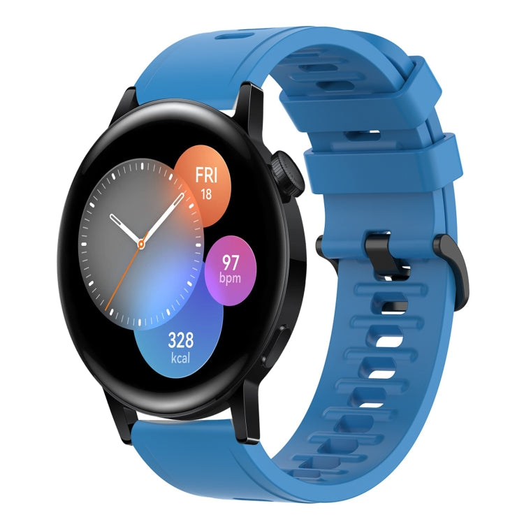 For Huawei Watch 3 22mm Solid Color Soft Silicone Watch Band