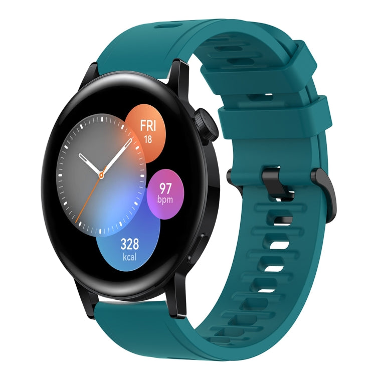 For Huawei Watch 3 22mm Solid Color Soft Silicone Watch Band