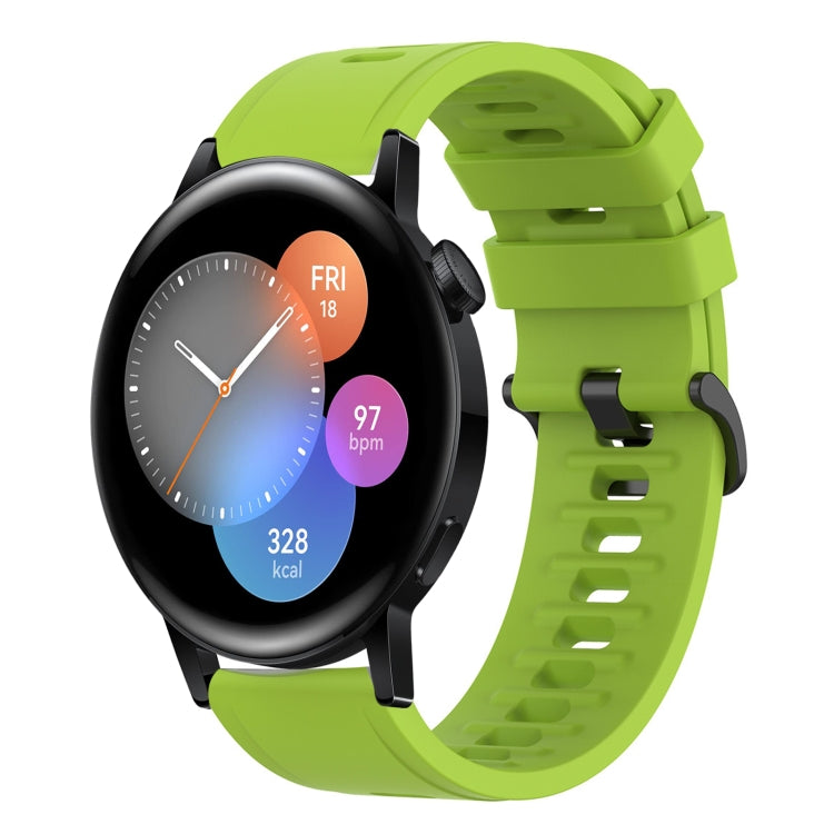 For Huawei Watch 3 22mm Solid Color Soft Silicone Watch Band