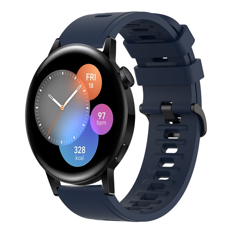 For Huawei Watch 3 22mm Solid Color Soft Silicone Watch Band