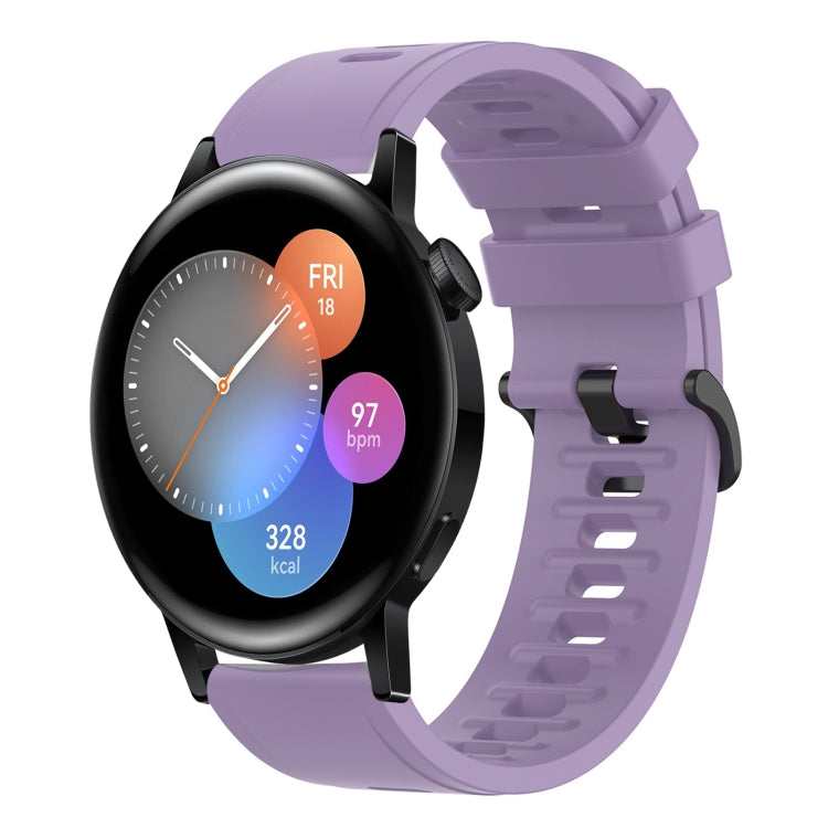 For Huawei Watch 3 22mm Solid Color Soft Silicone Watch Band