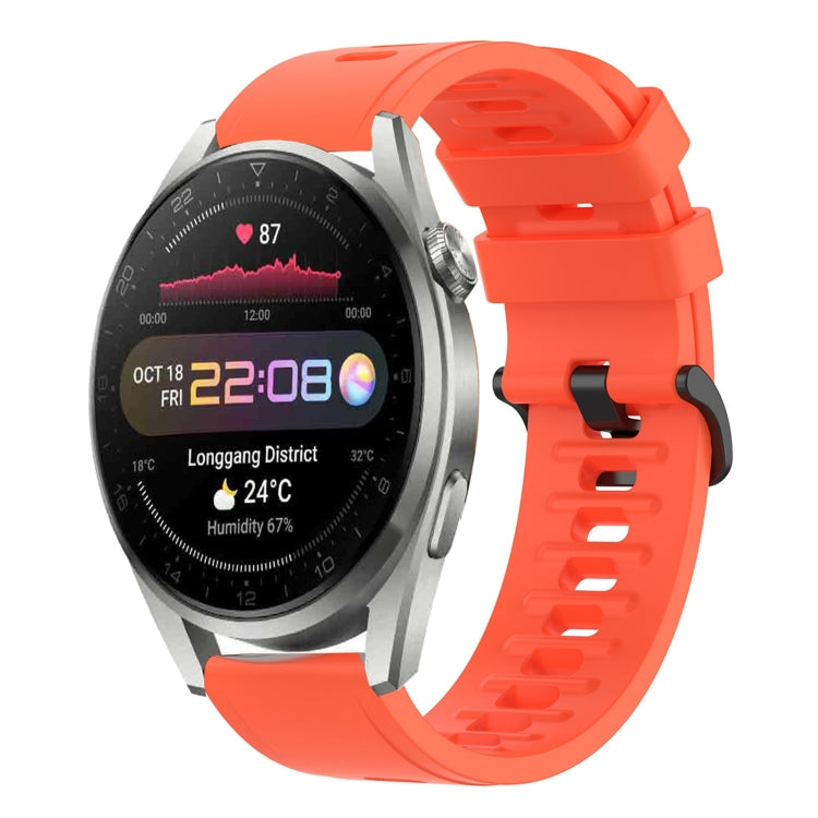 For Huawei Watch 3 Pro 22mm Solid Color Soft Silicone Watch Band