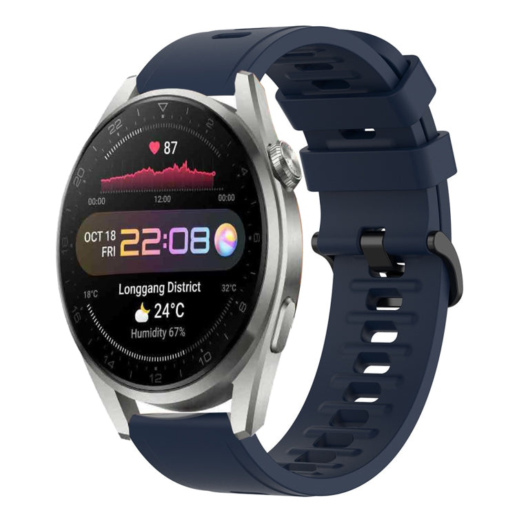 For Huawei Watch 3 Pro 22mm Solid Color Soft Silicone Watch Band