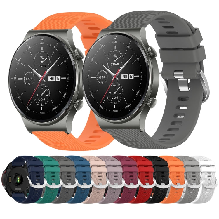 For Huawei GT2 Pro 22mm Solid Color Soft Silicone Watch Band