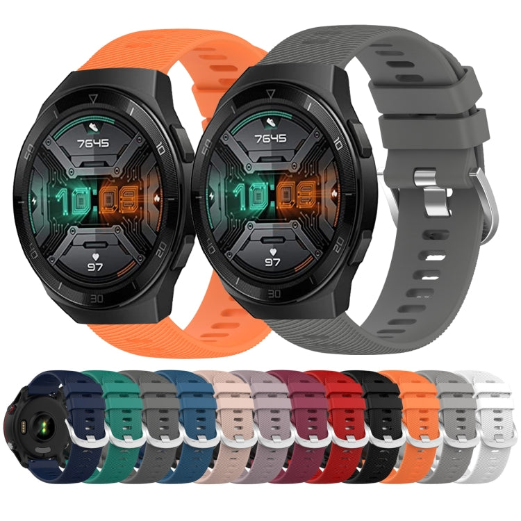 For Huawei Watch GT 2E 22mm Solid Color Soft Silicone Watch Band