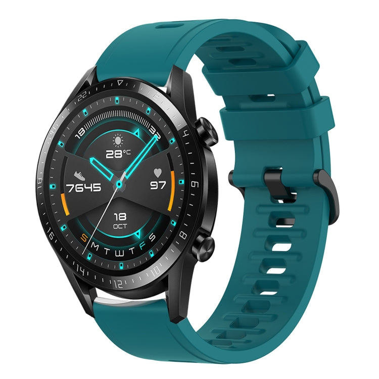 For Huawei GT2 46mm 22mm Solid Color Soft Silicone Watch Band